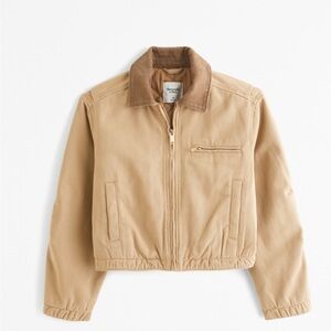 Abercrombie Cropped Twill Workwear Jacket
